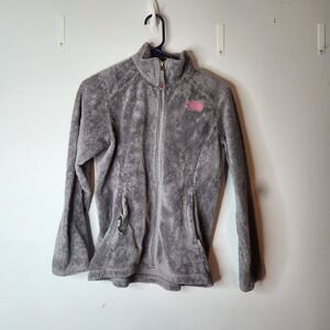 North Face Girls Jacket 14/16 Large Long Sleeve Pockets Fleece Full Zip Outdoors